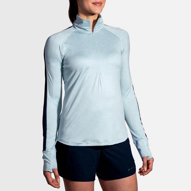 Brooks Dash Half Zip - Chaquetas Mujer - Azules (VBPG-34651)